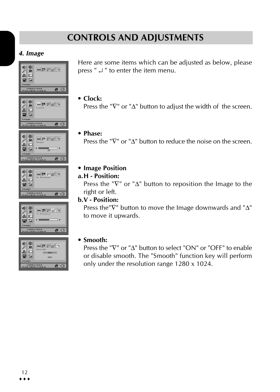 Controls and adjustments | CTX P772 User Manual | Page 15 / 24