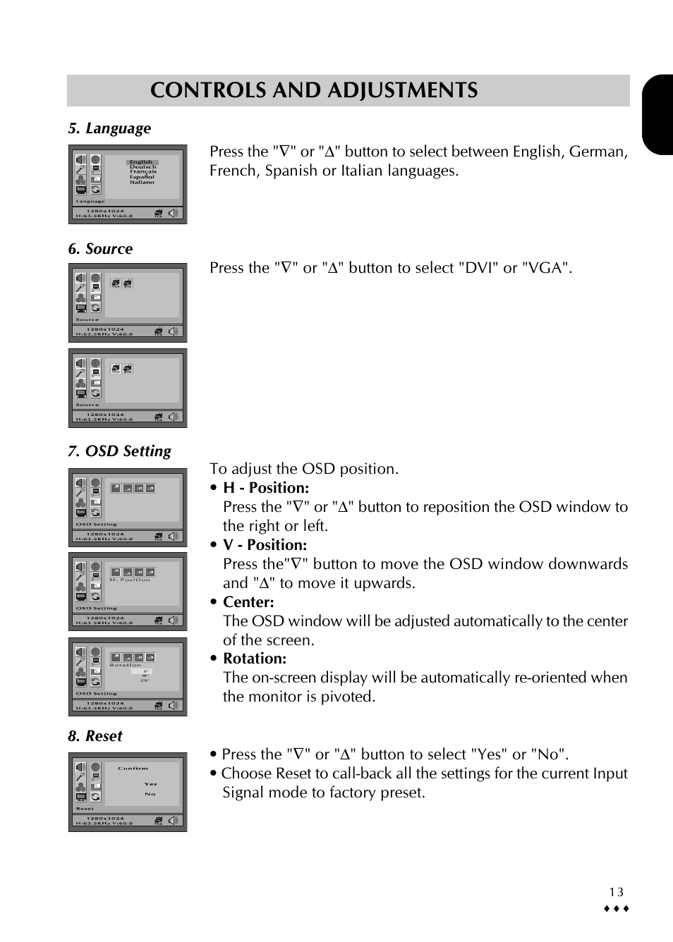 Controls and adjustments | CTX P772 User Manual | Page 16 / 24