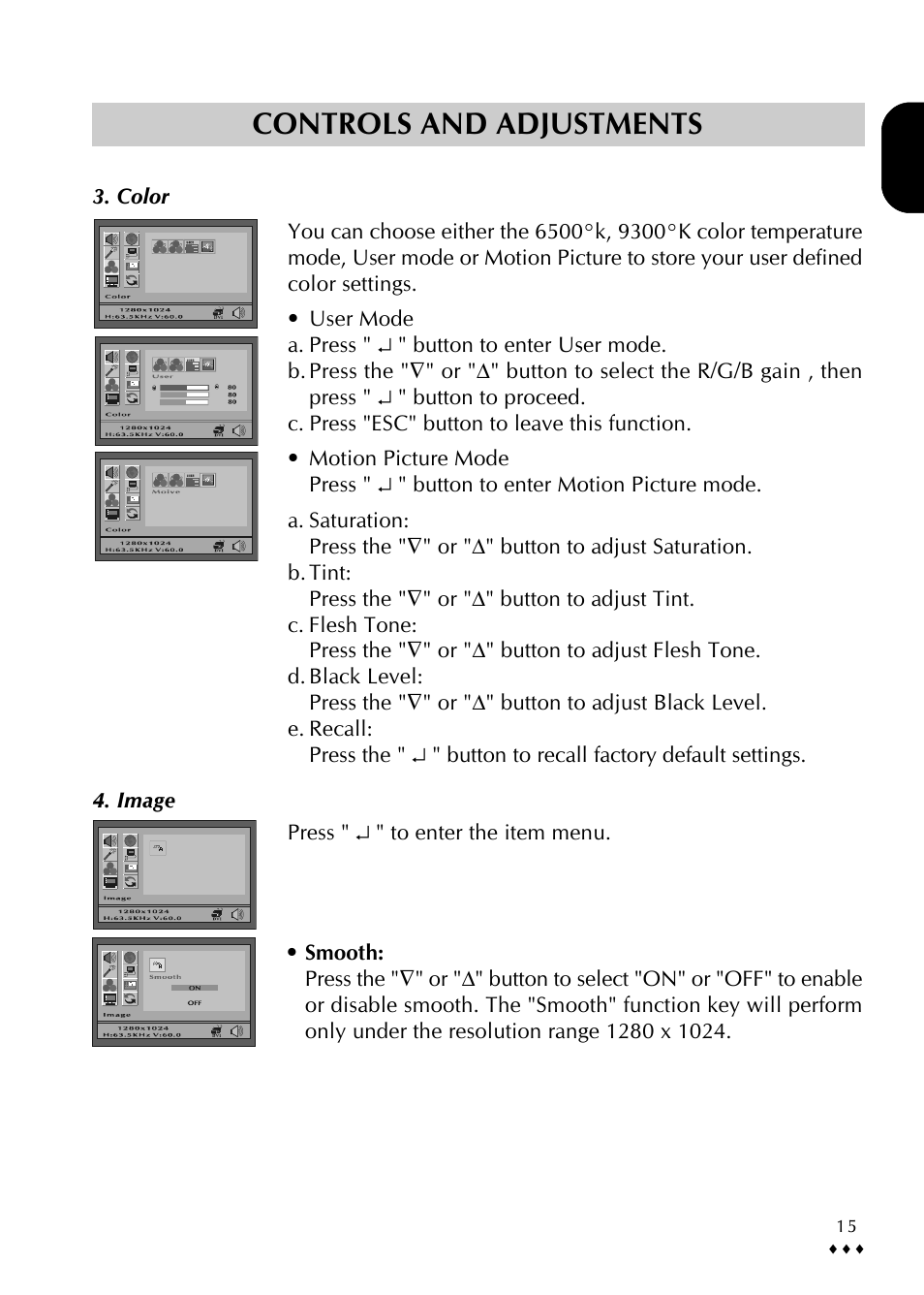 Controls and adjustments | CTX P772 User Manual | Page 18 / 24
