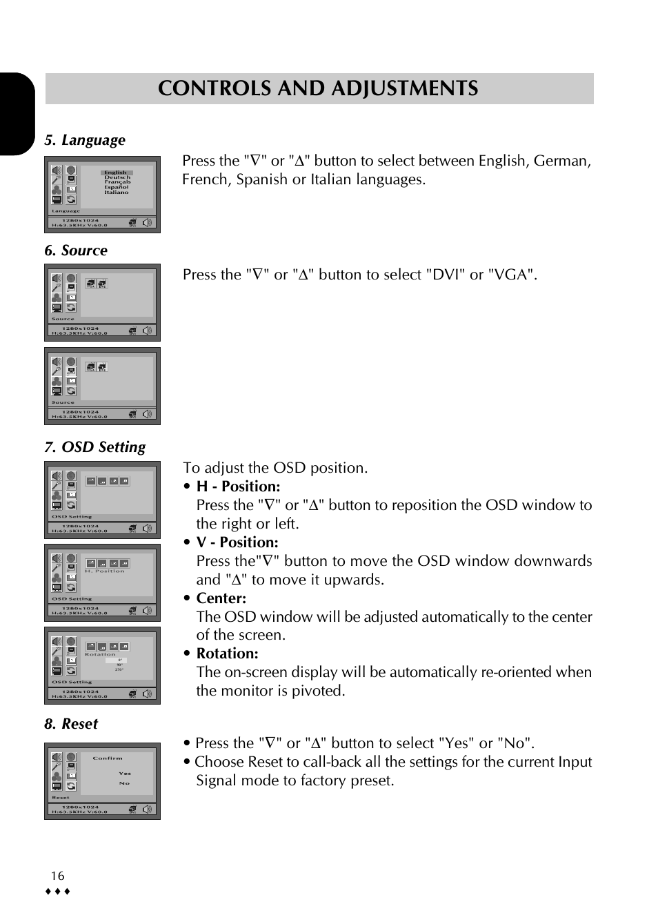 Controls and adjustments | CTX P772 User Manual | Page 19 / 24