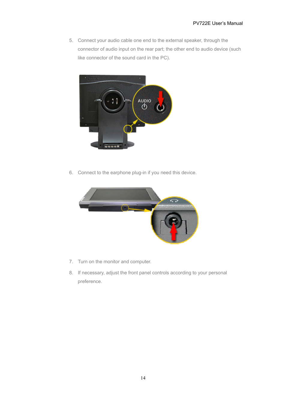 CTX PV722E User Manual | Page 14 / 36