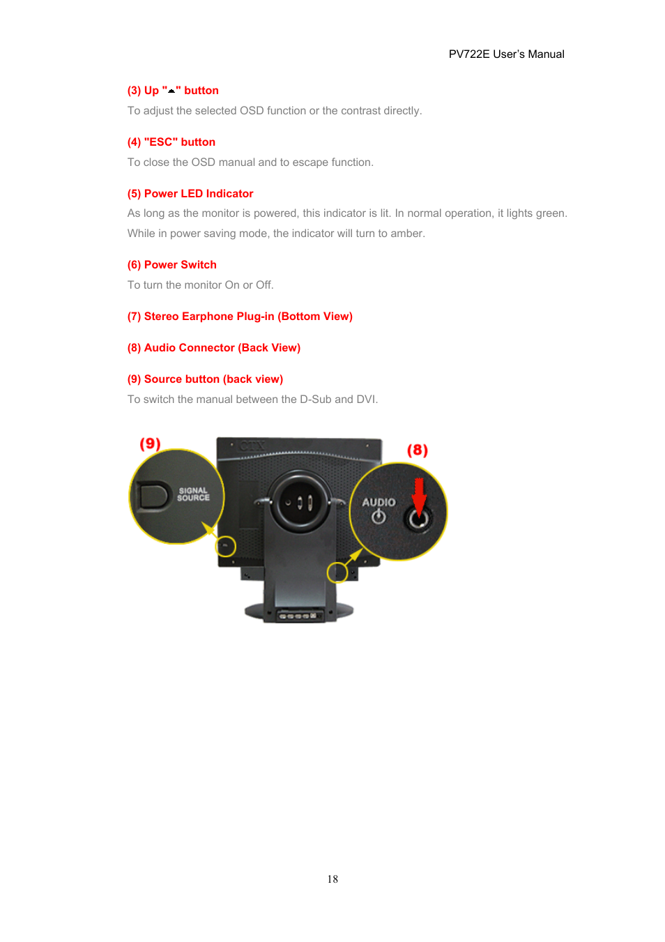 CTX PV722E User Manual | Page 18 / 36