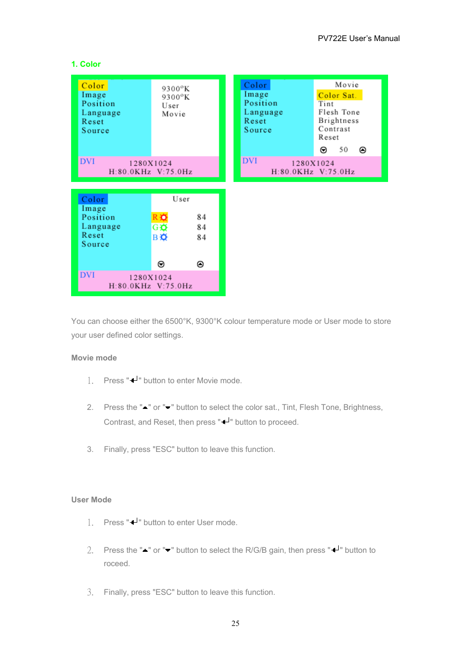 CTX PV722E User Manual | Page 25 / 36