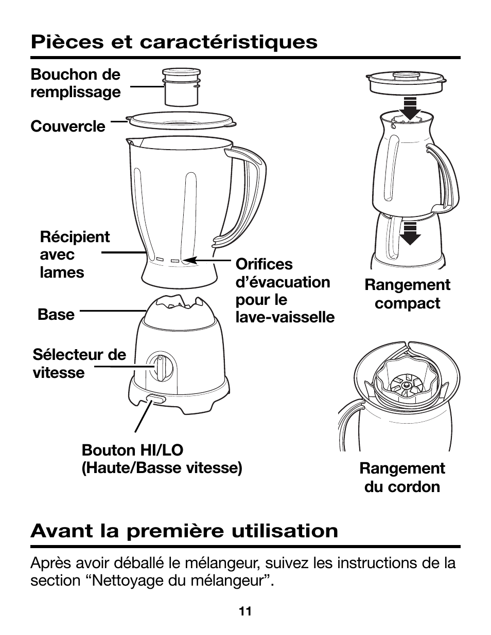Proctor-Silex Compact Blender (black)-58131Y User Manual | Page 11 / 24