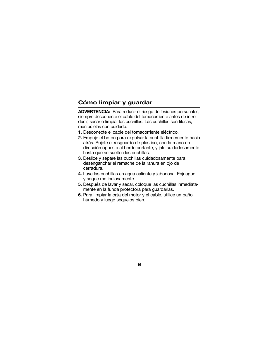 Proctor-Silex Cordless Electric Knife-74311Y User Manual | Page 16 / 20