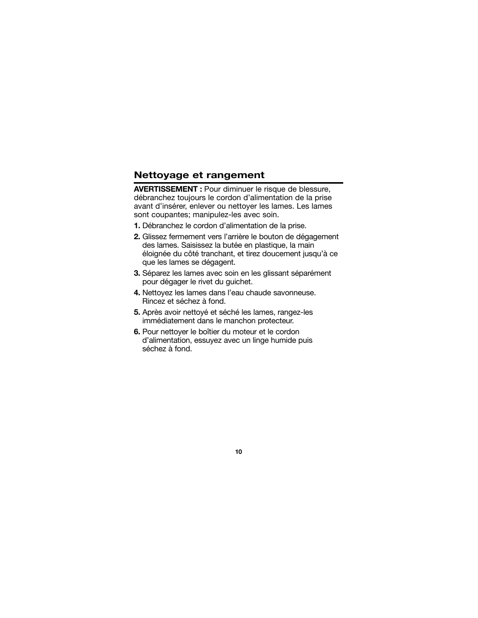 Proctor-Silex Cordless Electric Knife-74311Y User Manual | Page 10 / 21