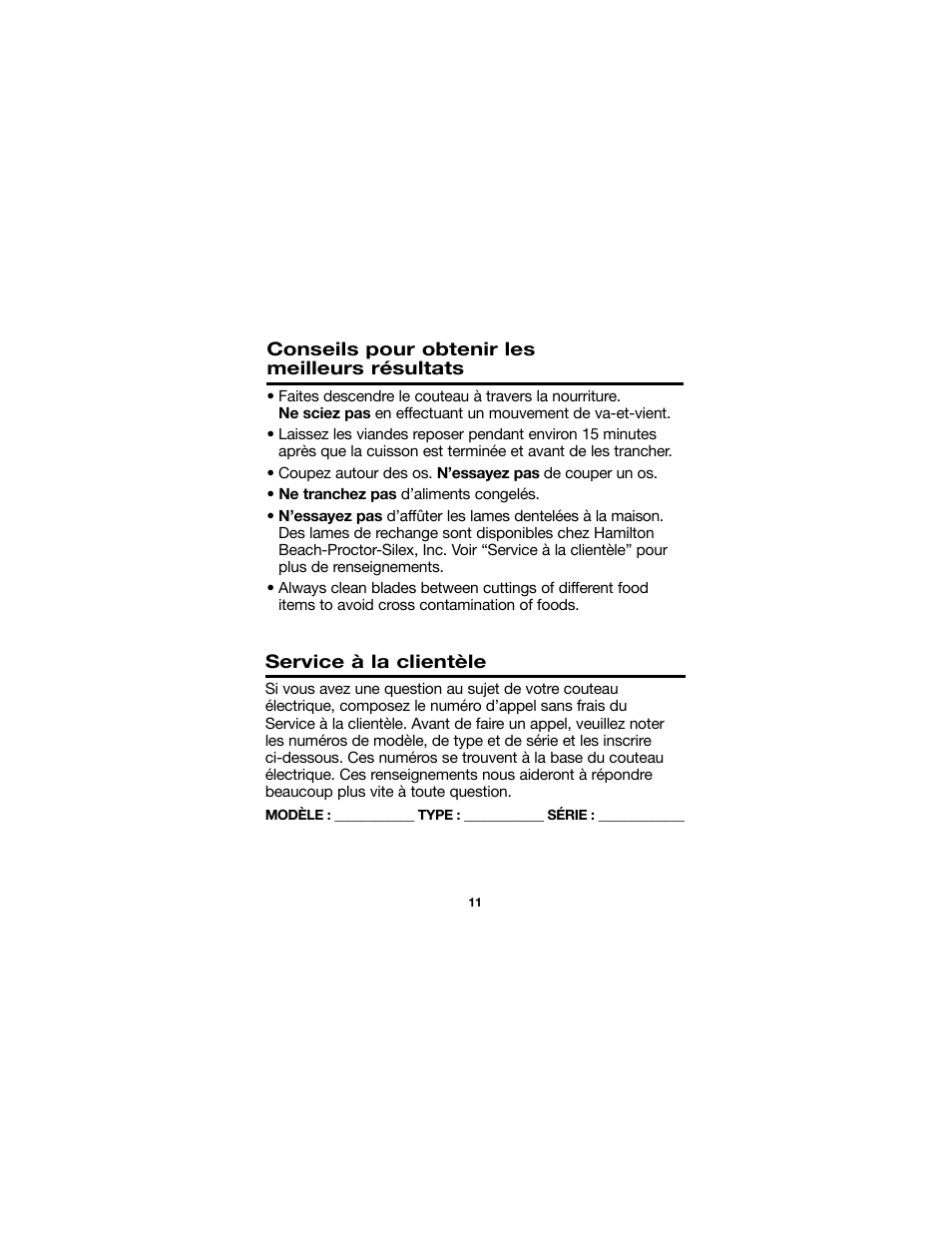Proctor-Silex Cordless Electric Knife-74311Y User Manual | Page 11 / 21