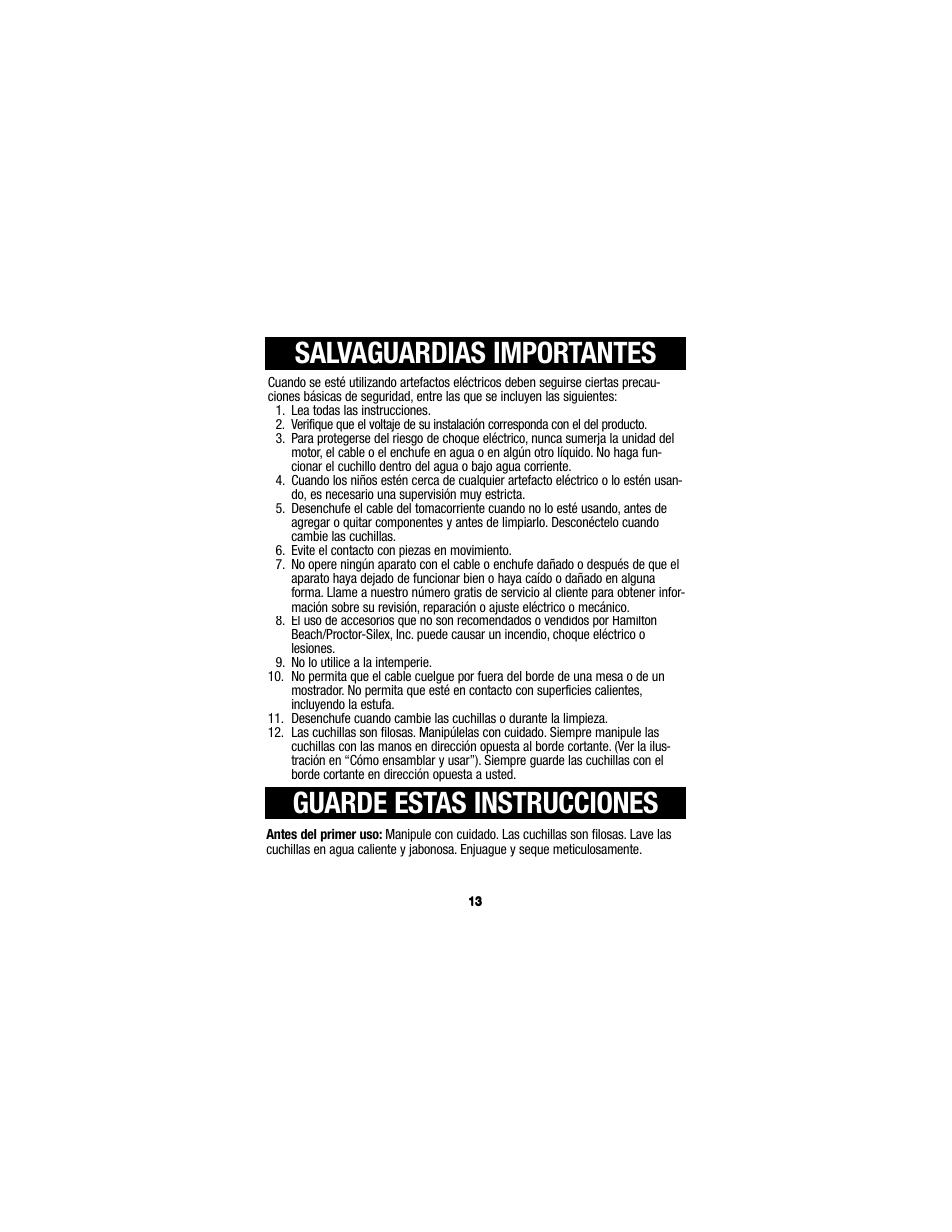 Proctor-Silex Cordless Electric Knife-74311Y User Manual | Page 13 / 21