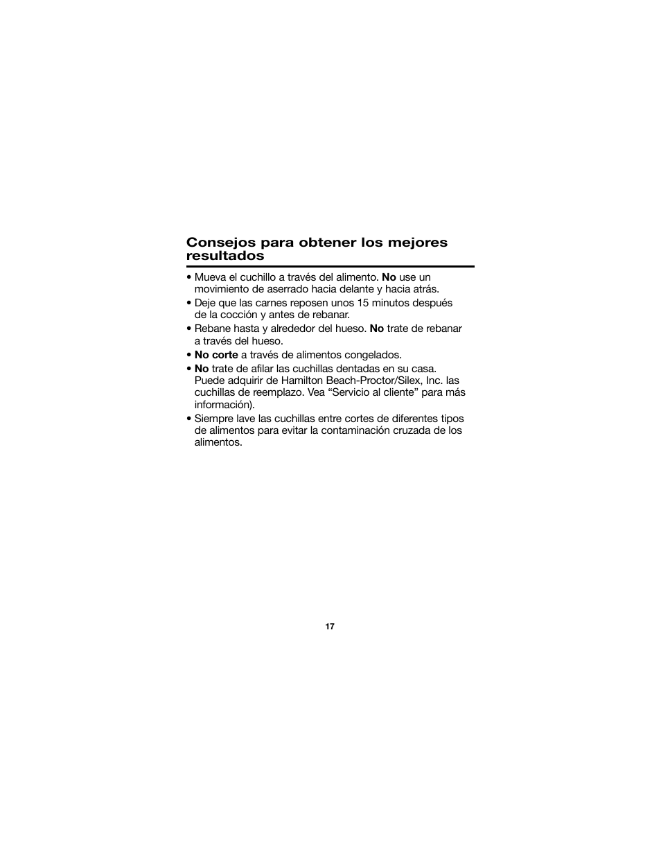 Proctor-Silex Cordless Electric Knife-74311Y User Manual | Page 17 / 21