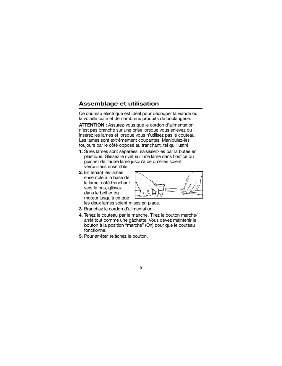 Proctor-Silex Cordless Electric Knife-74311Y User Manual | Page 9 / 21