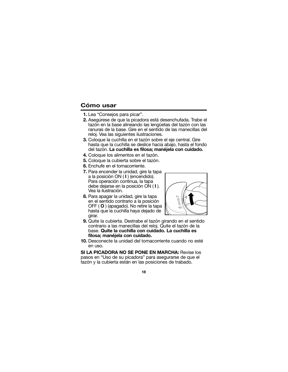 Proctor-Silex Food Chopper (black)-72507 User Manual | Page 18 / 24