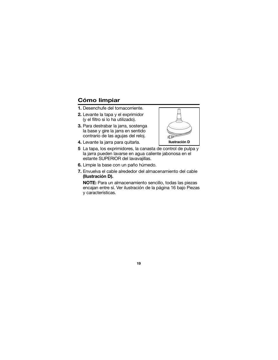 Proctor-Silex Juici 34 Oz. Electric Citrus Juicer-66332RY User Manual | Page 19 / 24