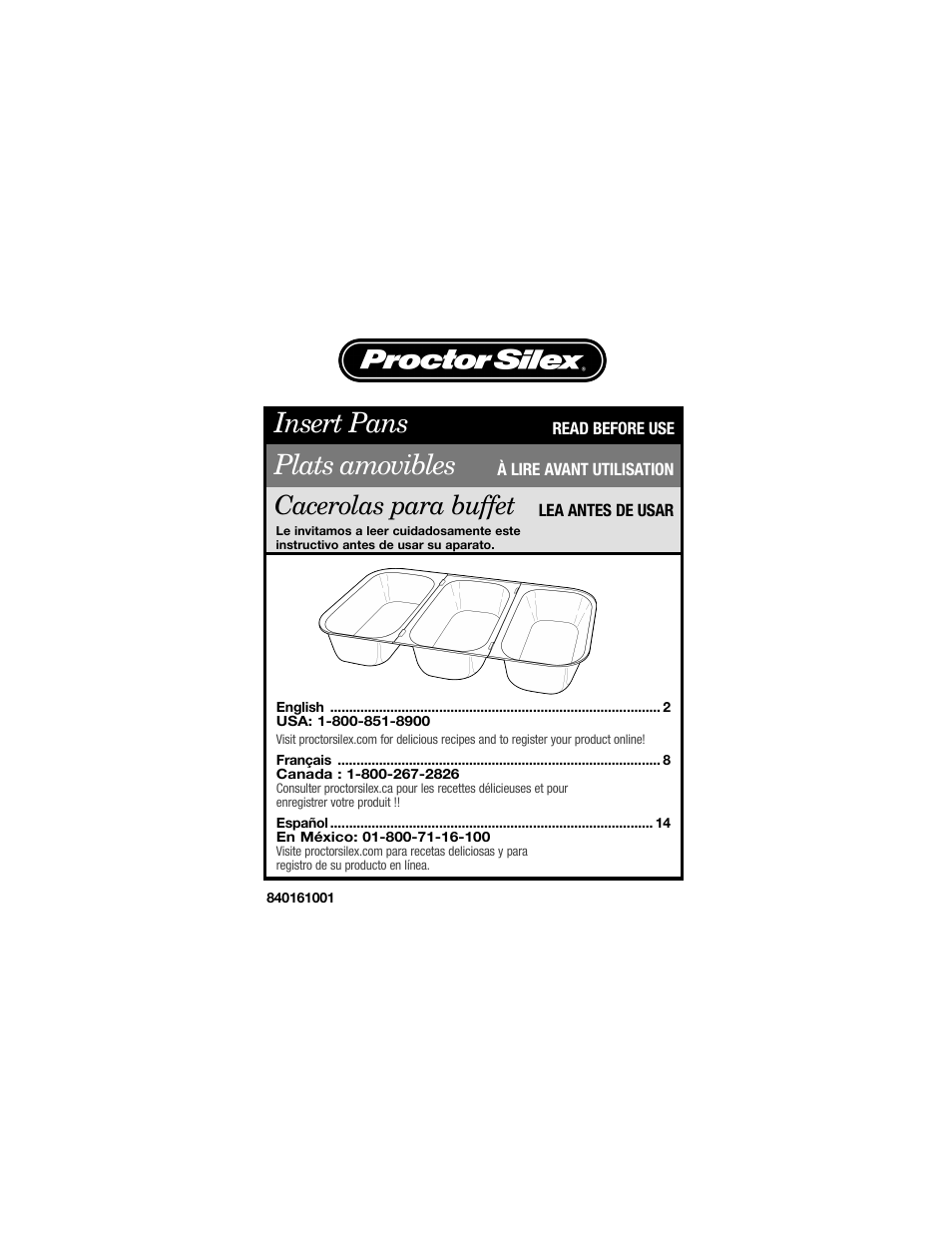 Proctor-Silex Roaster Oven Buffet Server Pan-32508Y User Manual | 24 pages