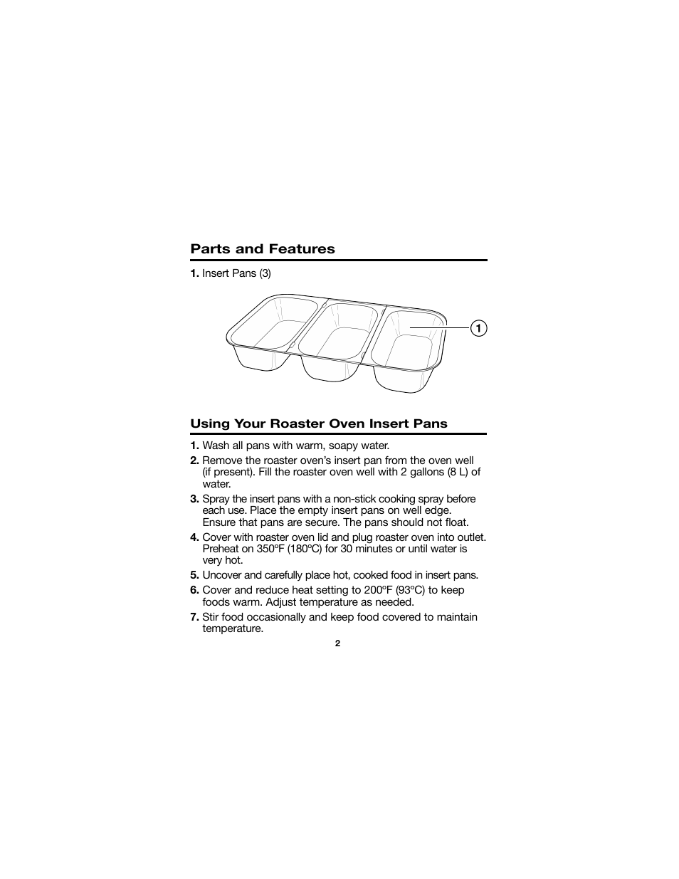 Proctor-Silex Roaster Oven Buffet Server Pan-32508Y User Manual | Page 2 / 24
