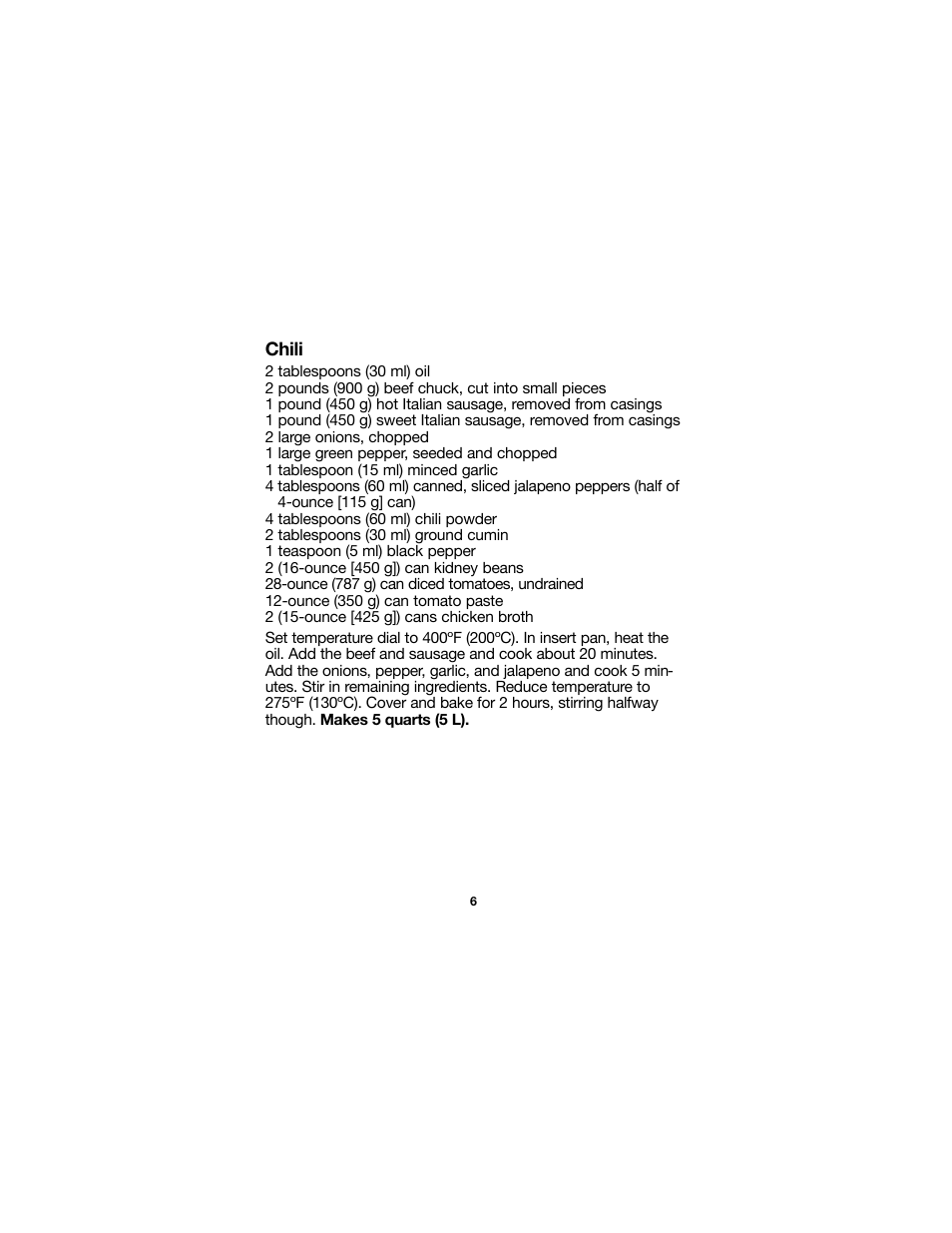 Proctor-Silex Roaster Oven Buffet Server Pan-32508Y User Manual | Page 6 / 24
