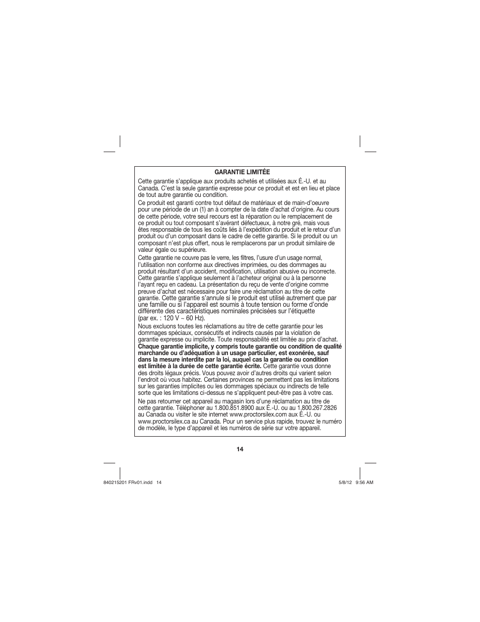 Proctor-Silex Sandwich Maker-25401P User Manual | Page 14 / 24