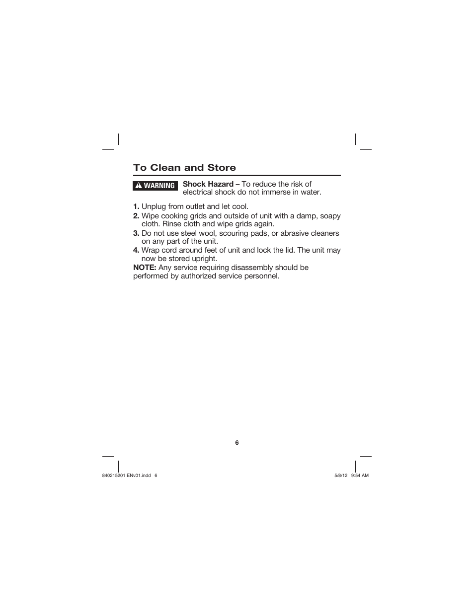 Proctor-Silex Sandwich Maker-25401P User Manual | Page 6 / 24