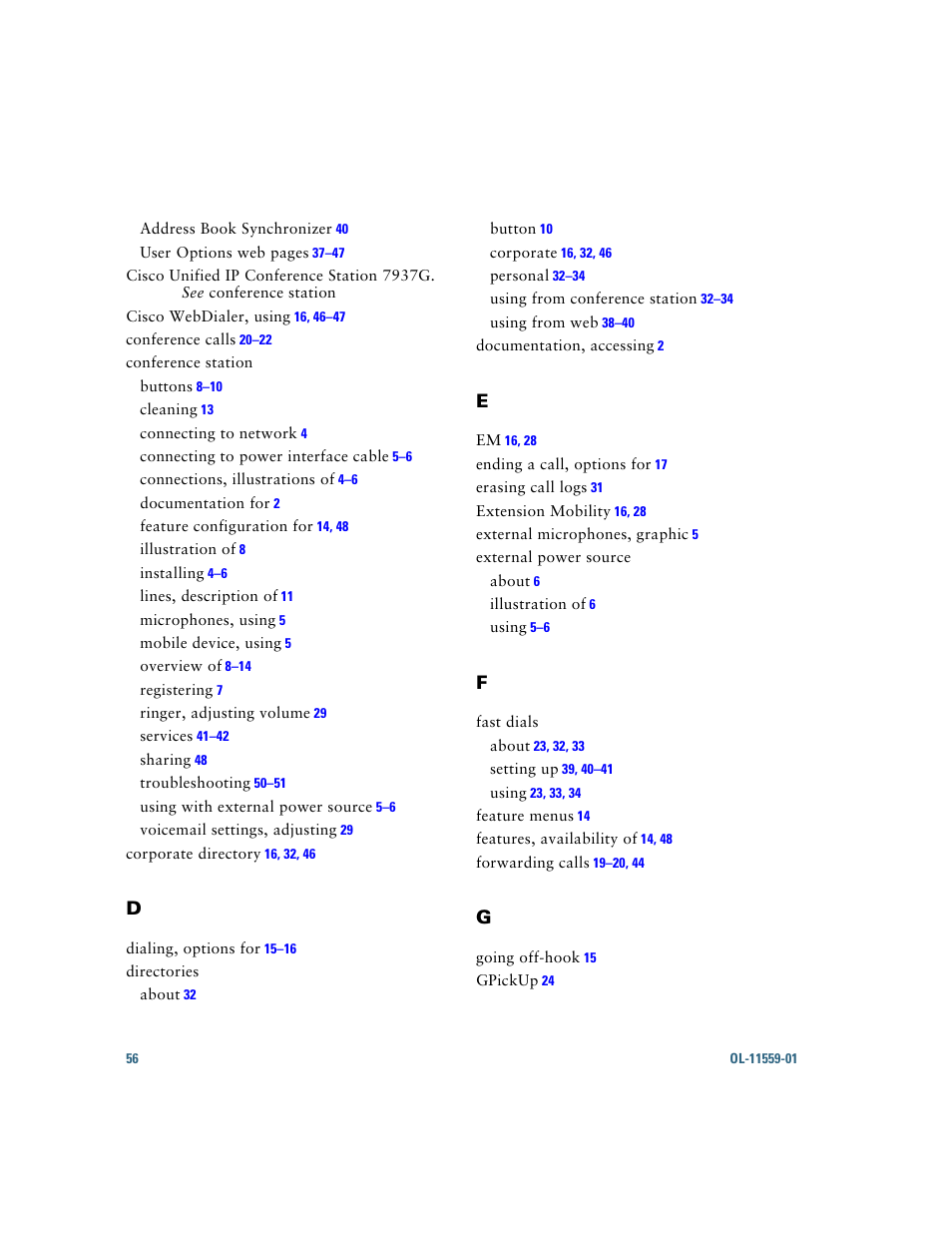 Cisco 7937G User Manual | Page 64 / 70