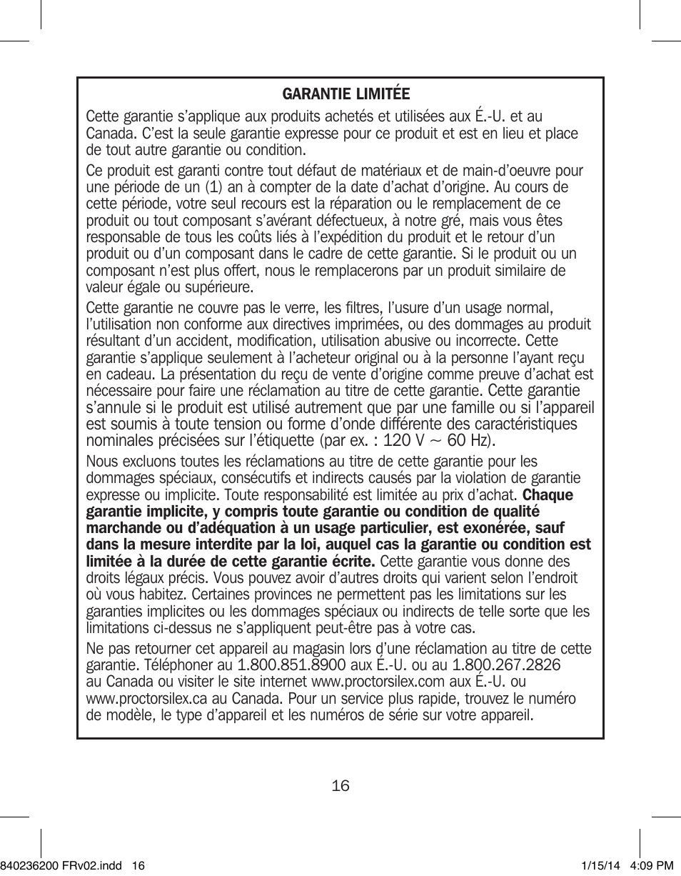 Proctor-Silex Electric Skillet-38526 User Manual | Page 16 / 28