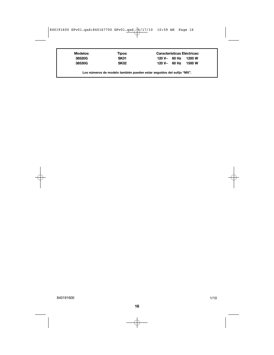 Proctor-Silex Nonstick Electric Skillet-38520GY User Manual | Page 16 / 16
