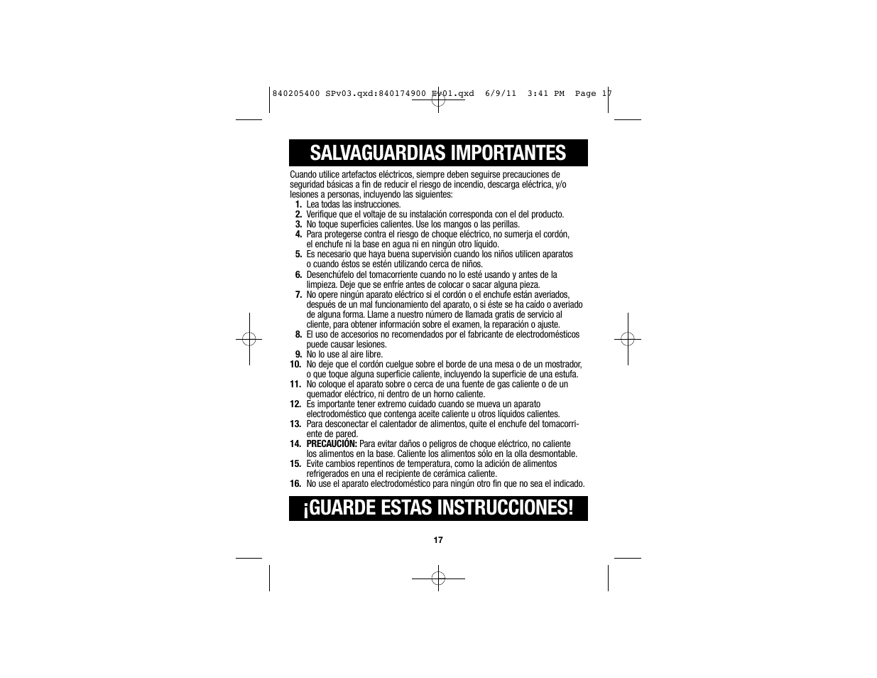 Proctor-Silex Dip and Food Warmer-33100 User Manual | Page 11 / 17