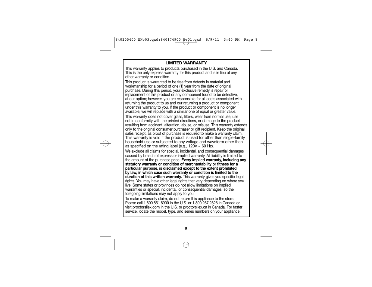 Proctor-Silex Dip and Food Warmer-33100 User Manual | Page 5 / 17