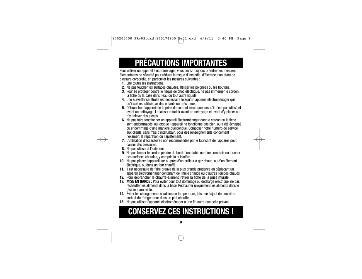 Proctor-Silex Dip and Food Warmer-33100 User Manual | Page 6 / 17