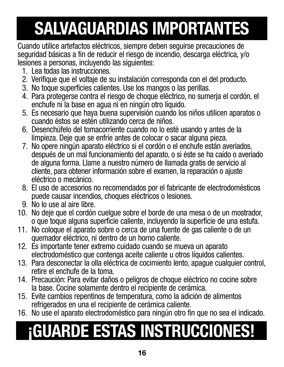 840174901 spv01 | Proctor-Silex 4 Quart Slow Cooker (round)-33040Y User Manual | Page 16 / 24