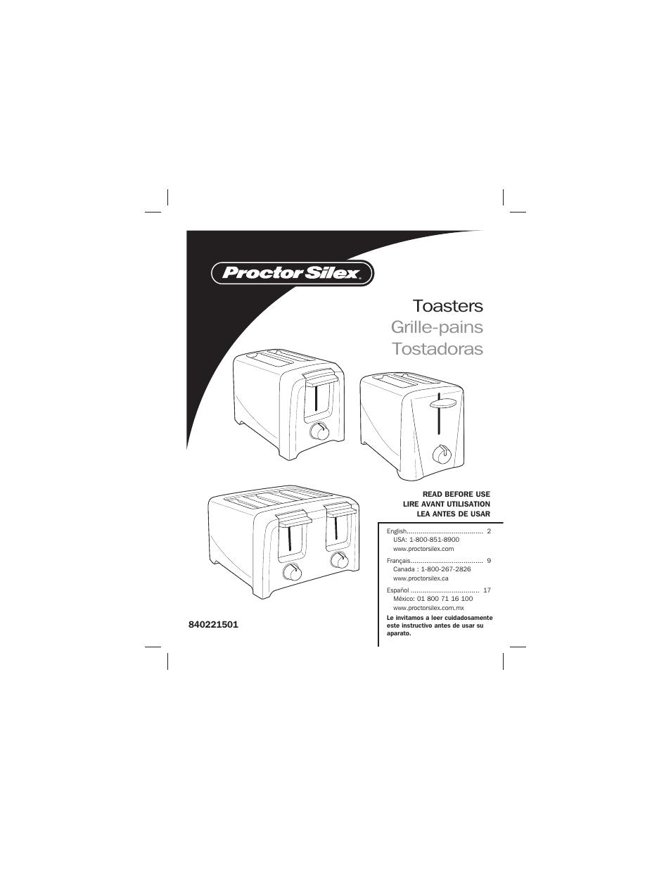 Proctor-Silex 4-Slice Toaster-24610 User Manual | 28 pages
