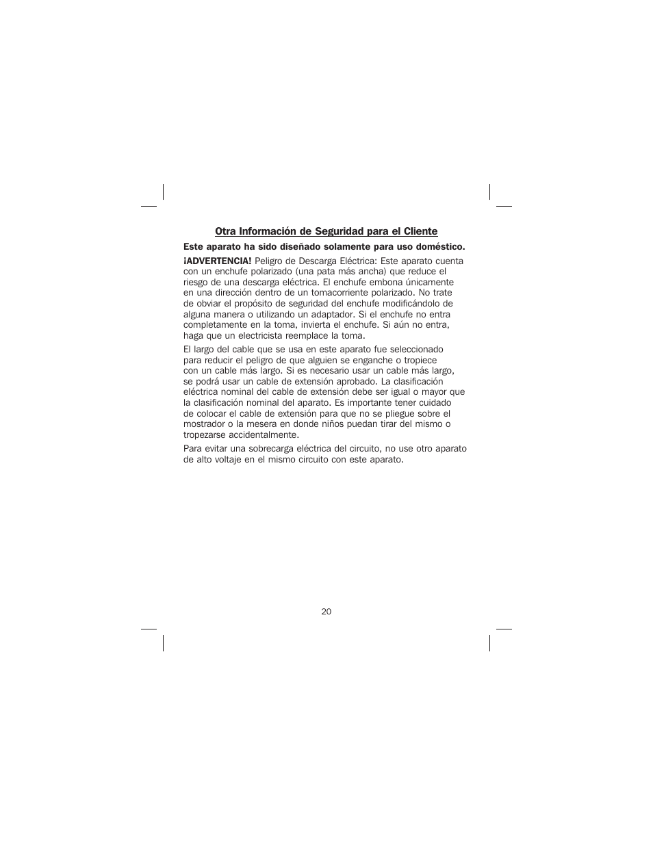 Proctor-Silex 4-Slice Toaster-24610 User Manual | Page 20 / 28