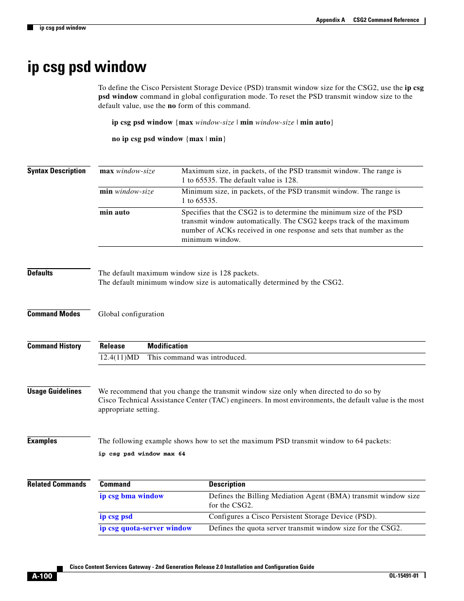Ip csg psd window | Cisco OL-15491-01 User Manual | Page 100 / 268