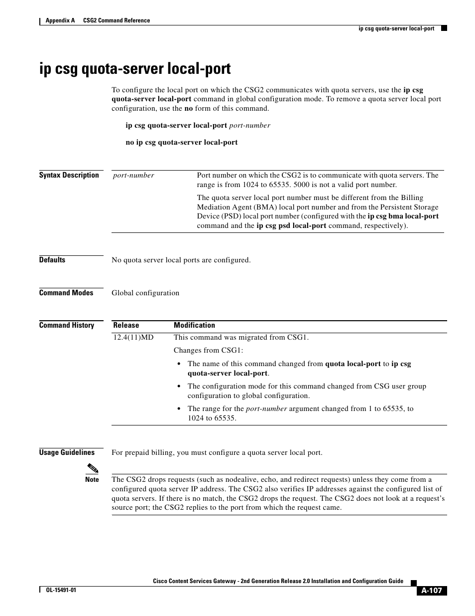 Ip csg quota-server local-port | Cisco OL-15491-01 User Manual | Page 107 / 268