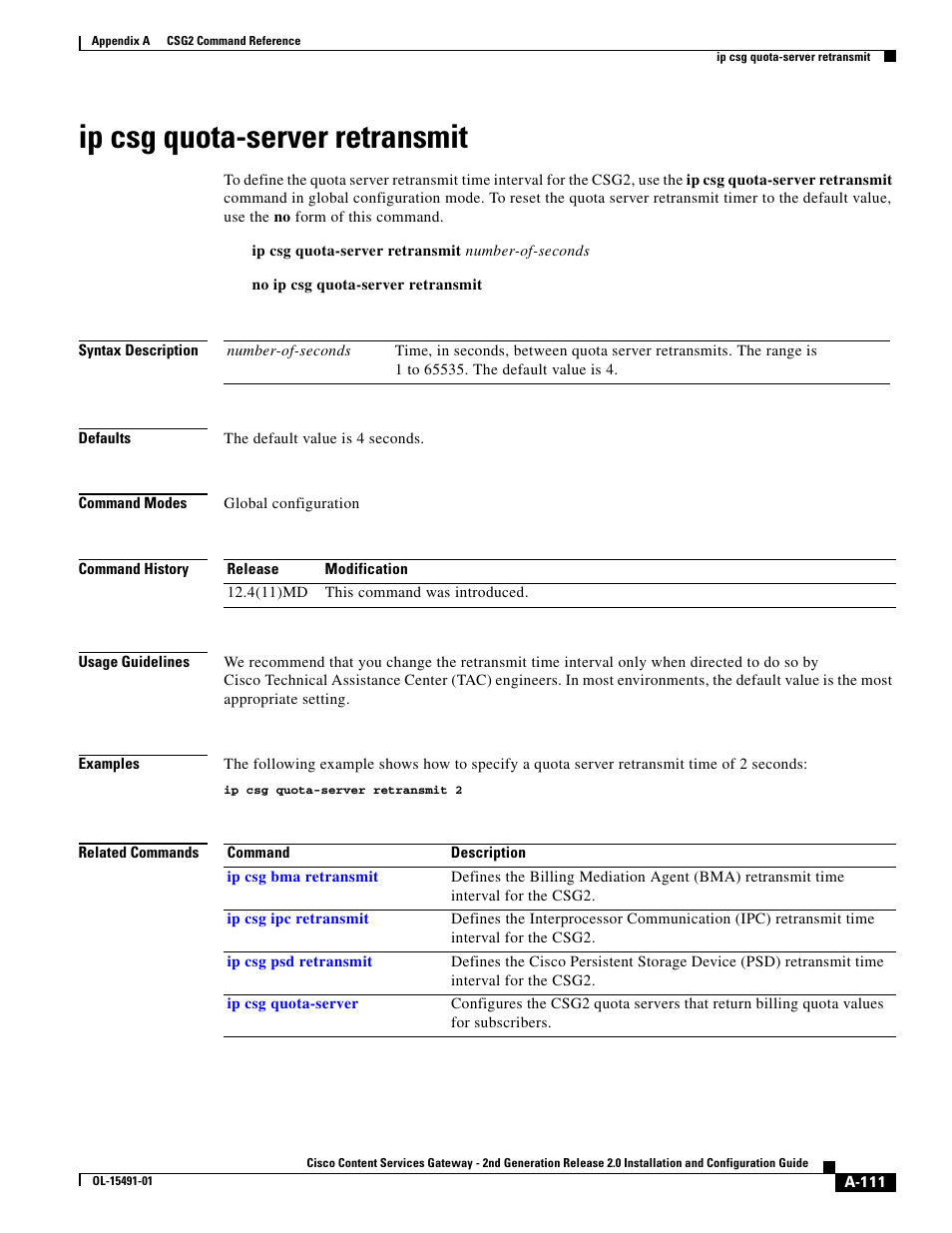 Ip csg quota-server retransmit | Cisco OL-15491-01 User Manual | Page 111 / 268