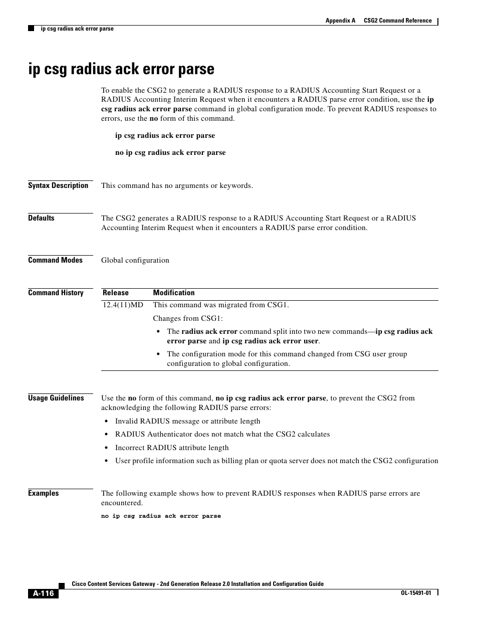 Ip csg radius ack error parse | Cisco OL-15491-01 User Manual | Page 116 / 268