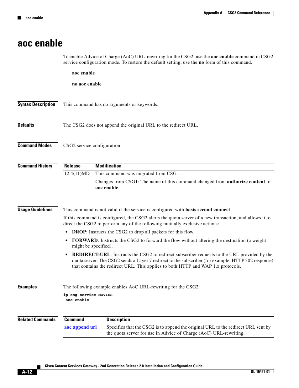 Aoc enable | Cisco OL-15491-01 User Manual | Page 12 / 268