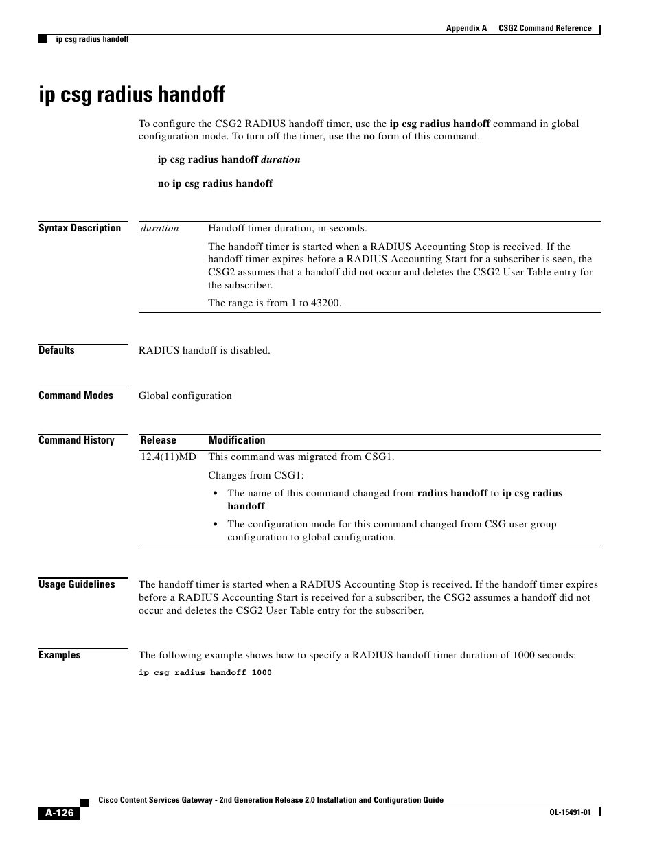 Ip csg radius handoff | Cisco OL-15491-01 User Manual | Page 126 / 268