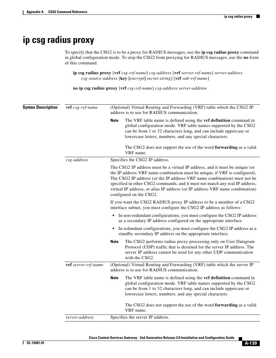 Ip csg radius proxy | Cisco OL-15491-01 User Manual | Page 139 / 268