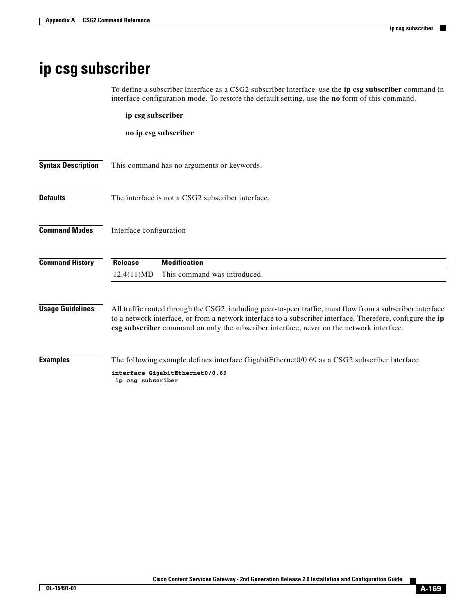 Ip csg subscriber | Cisco OL-15491-01 User Manual | Page 169 / 268