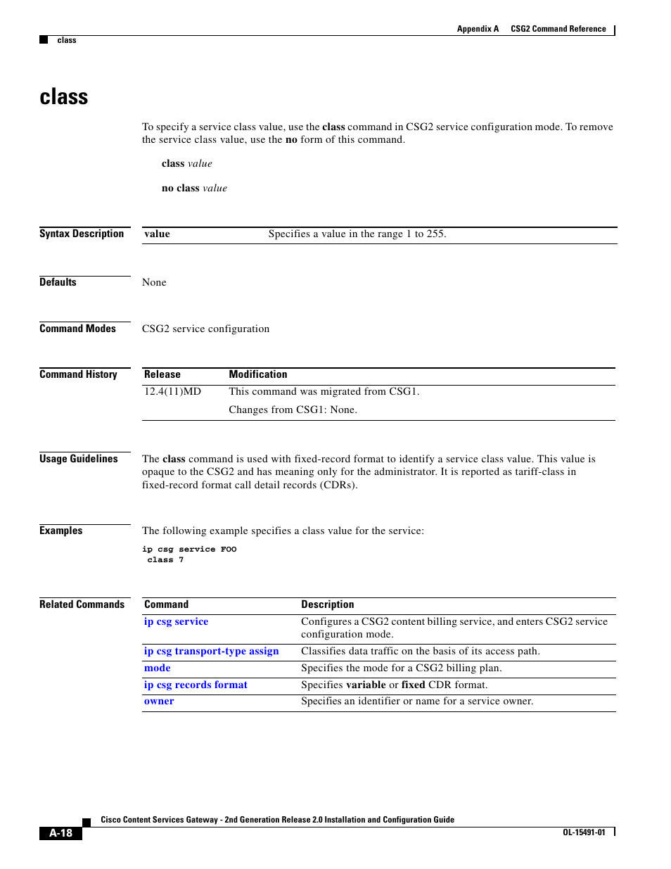 Class | Cisco OL-15491-01 User Manual | Page 18 / 268