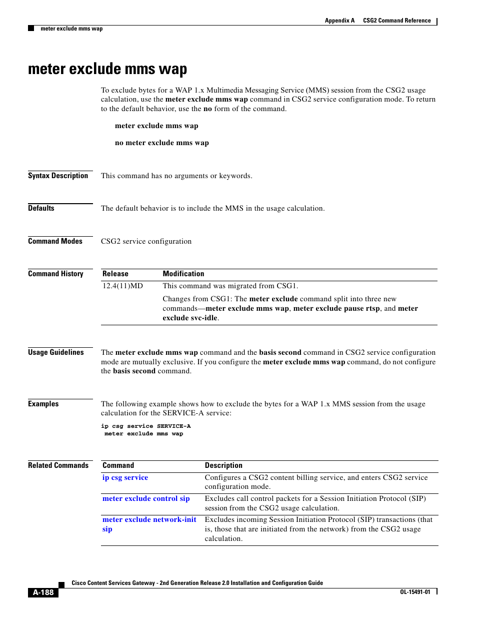 Meter exclude mms wap | Cisco OL-15491-01 User Manual | Page 188 / 268