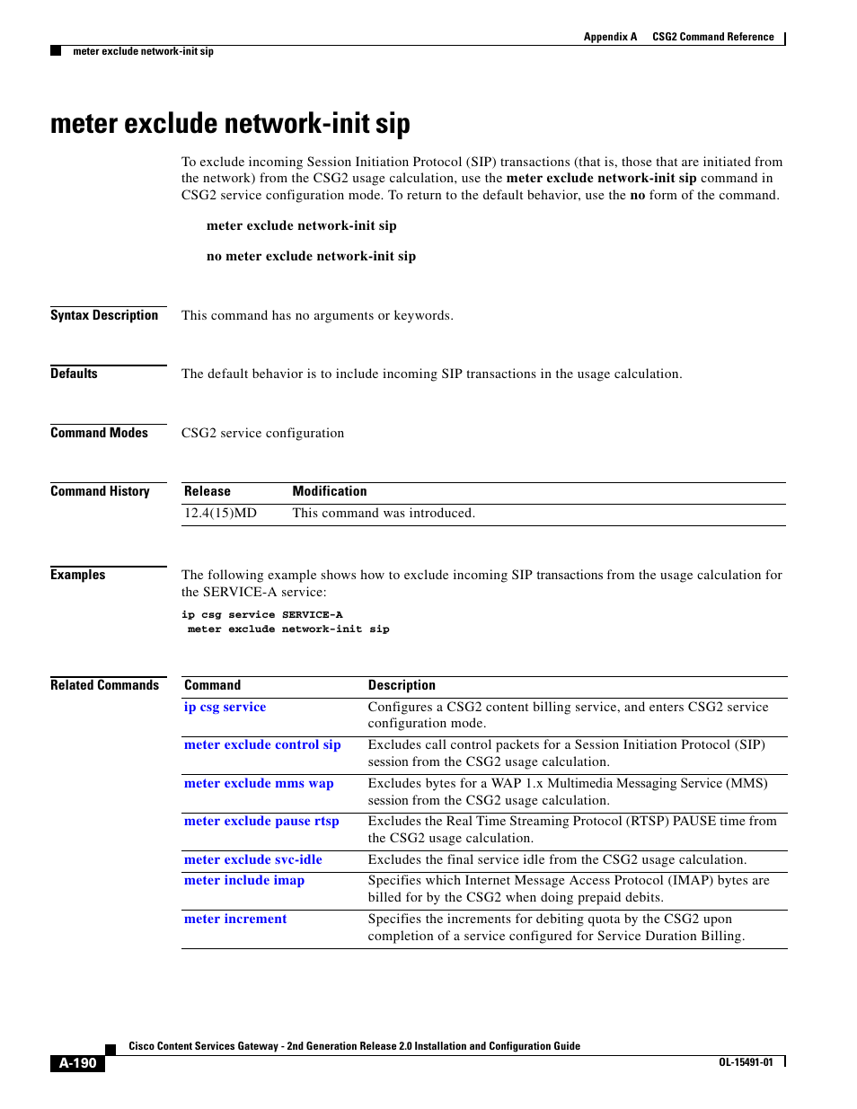 Meter exclude network-init sip | Cisco OL-15491-01 User Manual | Page 190 / 268