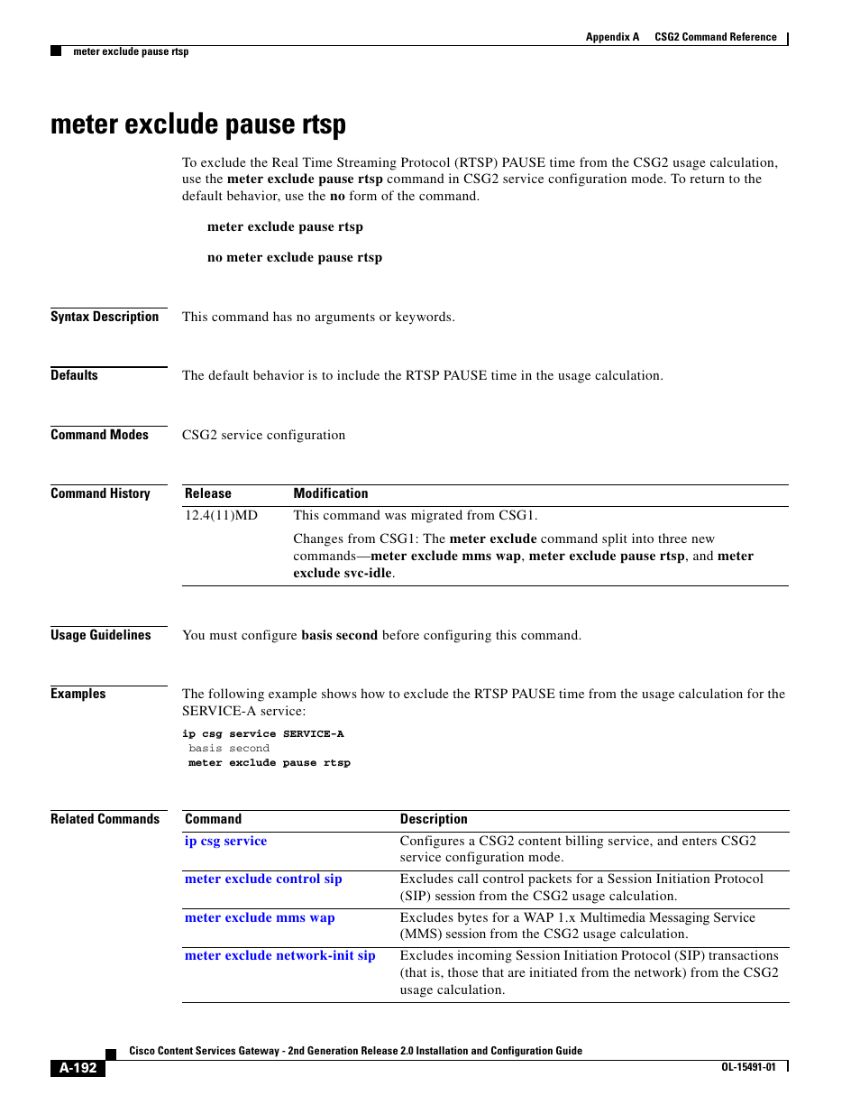 Meter exclude pause rtsp | Cisco OL-15491-01 User Manual | Page 192 / 268