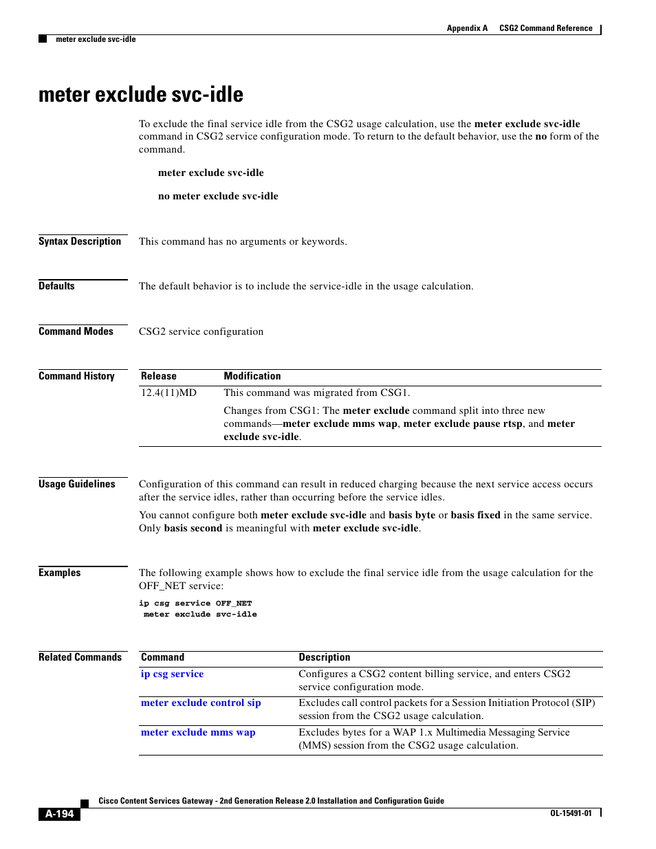 Meter exclude svc-idle | Cisco OL-15491-01 User Manual | Page 194 / 268