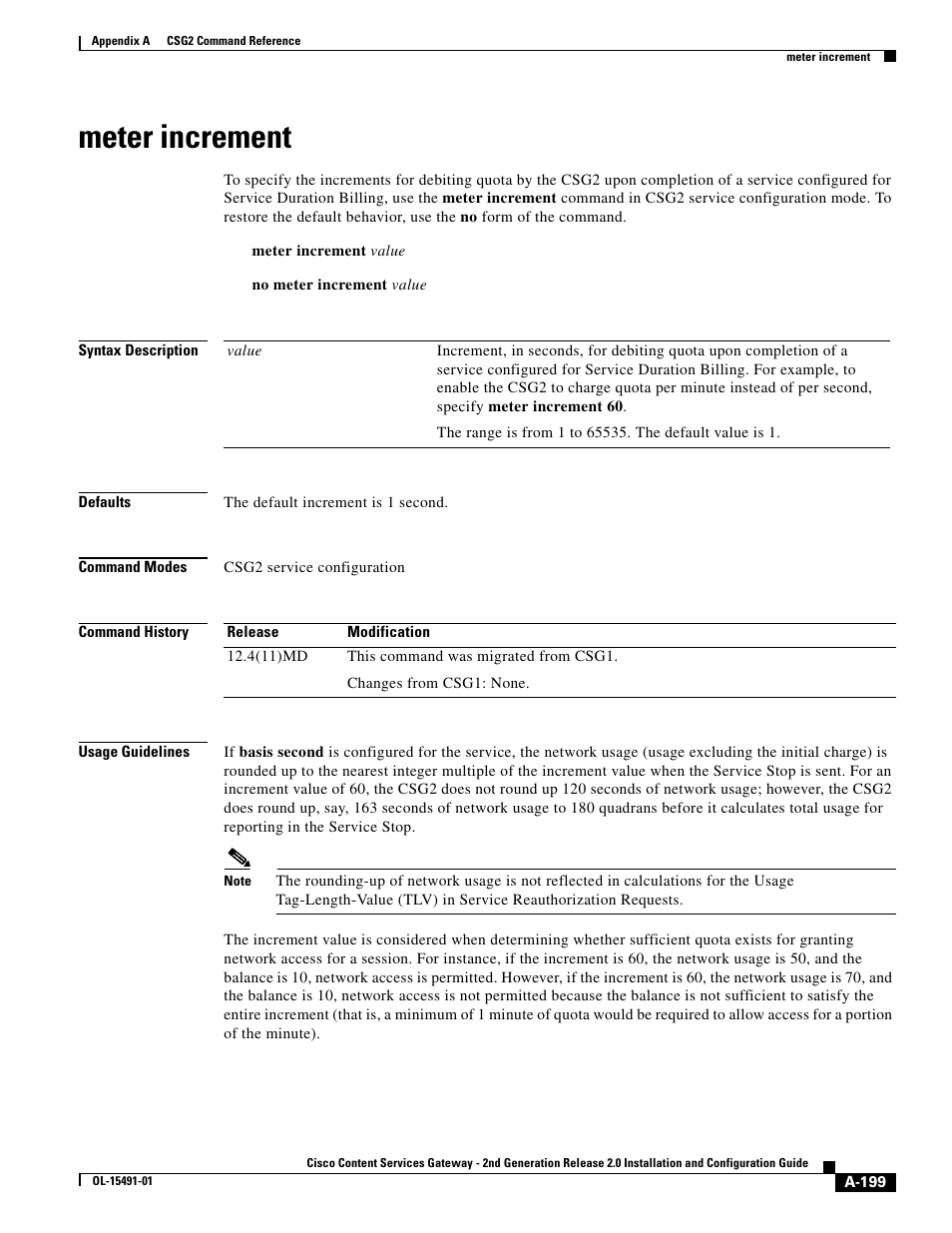 Meter increment | Cisco OL-15491-01 User Manual | Page 199 / 268