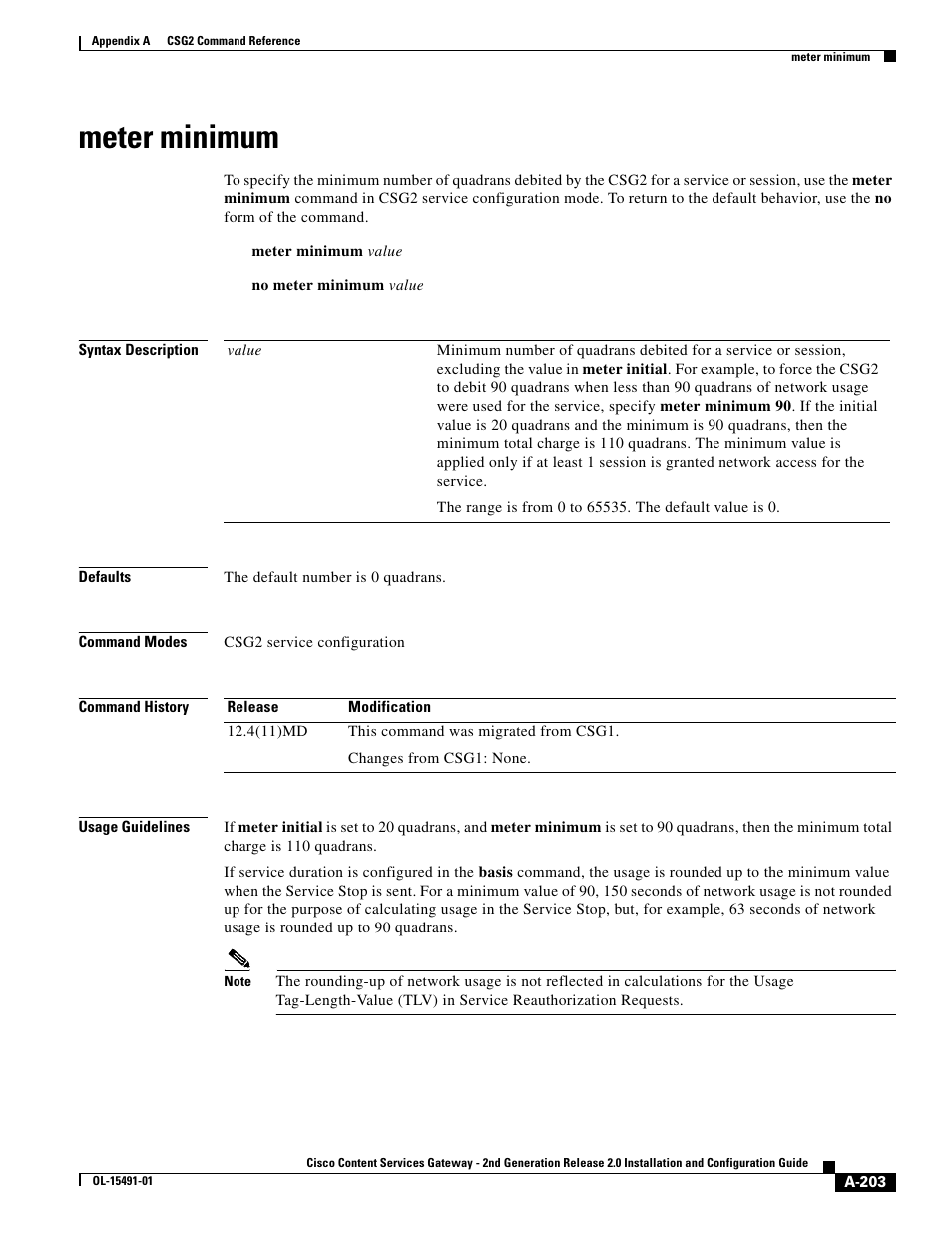 Meter minimum | Cisco OL-15491-01 User Manual | Page 203 / 268