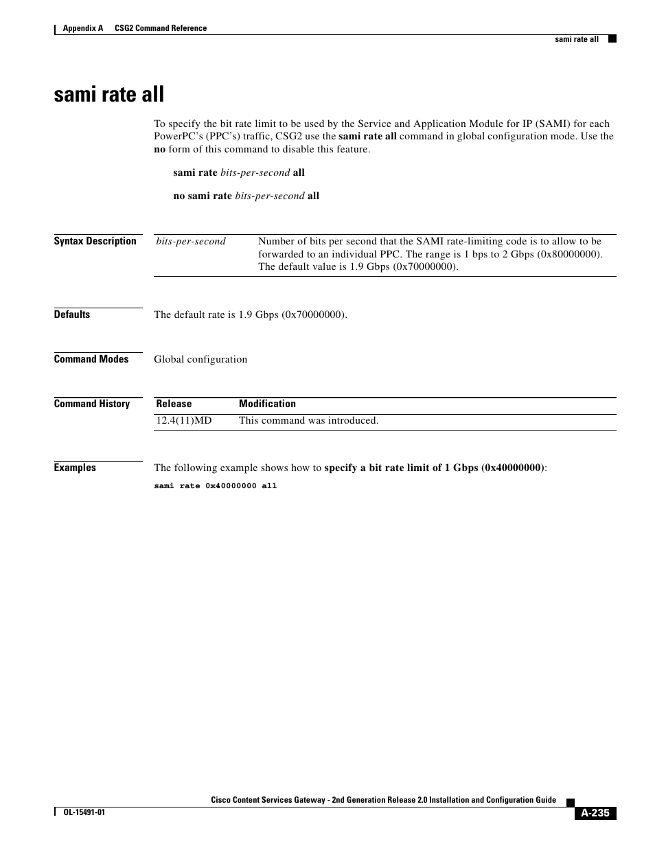 Sami rate all | Cisco OL-15491-01 User Manual | Page 235 / 268