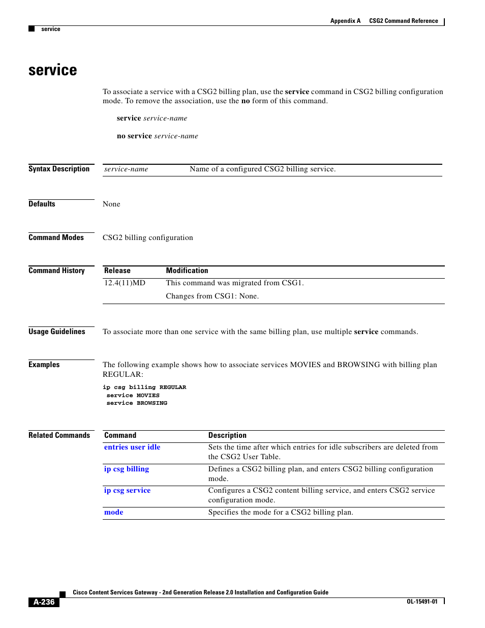 Service | Cisco OL-15491-01 User Manual | Page 236 / 268
