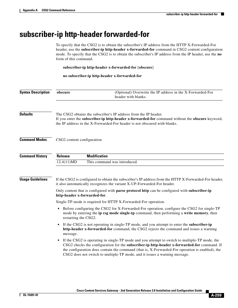 Subscriber-ip http-header forwarded-for | Cisco OL-15491-01 User Manual | Page 259 / 268