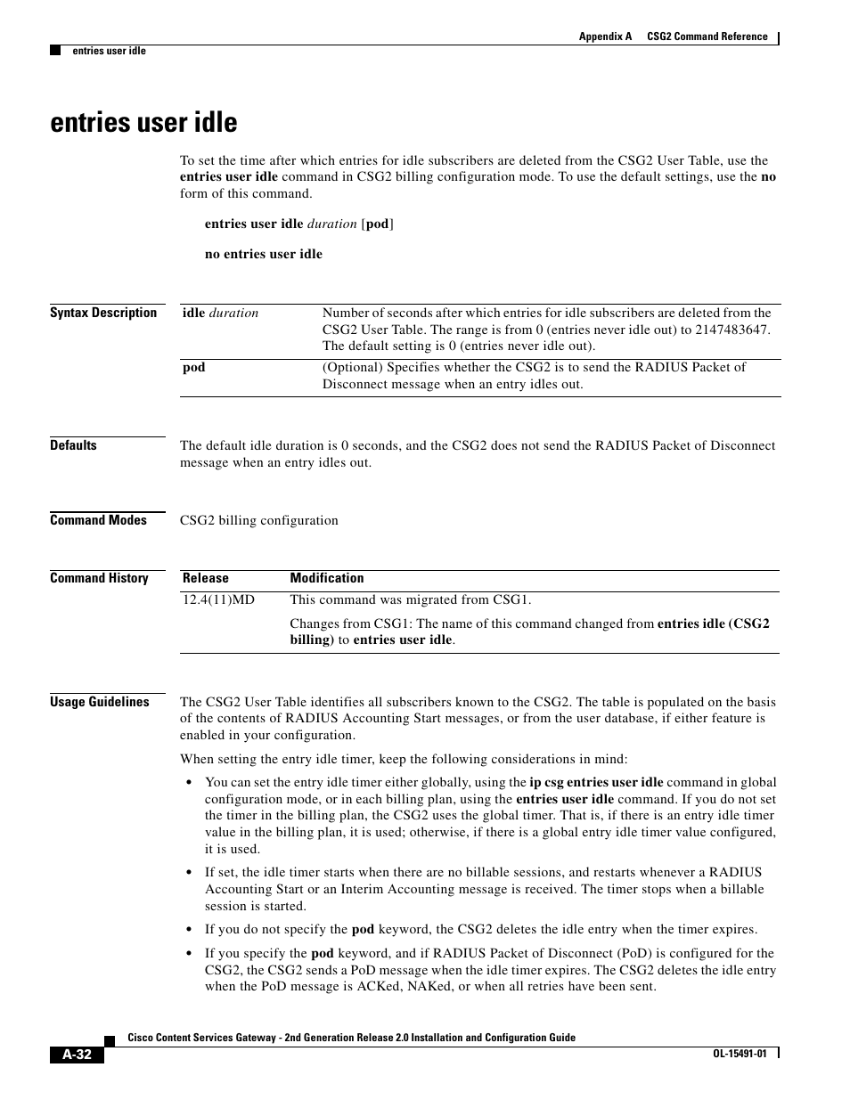 Entries user idle | Cisco OL-15491-01 User Manual | Page 32 / 268