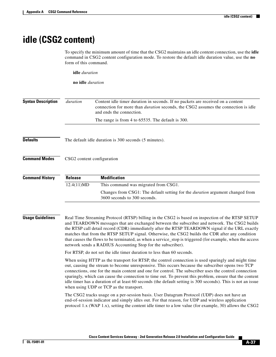 Idle (csg2 content) | Cisco OL-15491-01 User Manual | Page 37 / 268